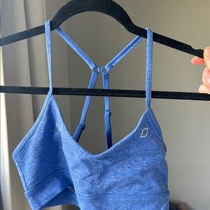 Blue Strappy Sports Bra